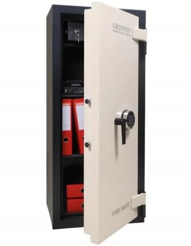 Griffon FS123E digitális tűzálló iratszekrény belső trezorral