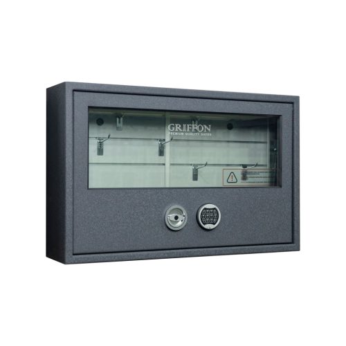 Griffon GG W 64/100 E páncélozott üvegű fali fegyverszekrény 3 db fegyver részére