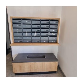   Metropolis L Szürke beltéri lépcsőházi postaláda szürke (6 db postaláda) moduláris 