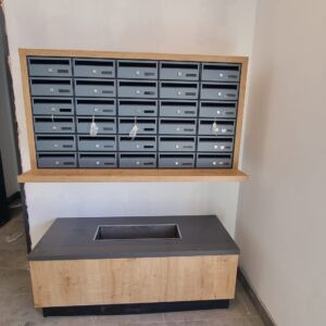 Metropolis L Szürke beltéri lépcsőházi postaláda szürke (6 db postaláda) moduláris 